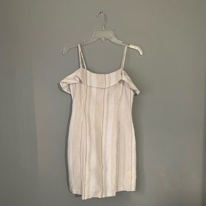 White & nude spaghetti strap dress